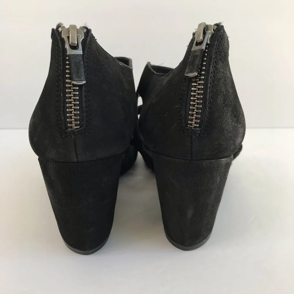 EILEEN FISHER Dewey Black Strappy Cage Wedge Sandals NEW Size 8.5